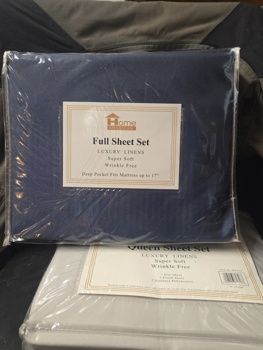 Full Sheet Set in Navy Blue - Luxury Linens